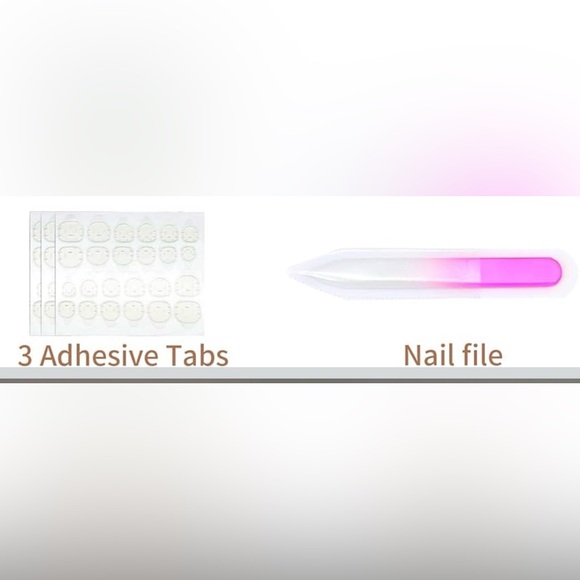 Vibrant Multi Color Press On Nails | 24pc Nail Set w/ Glue, Tabs & File - Picture 3 of 3